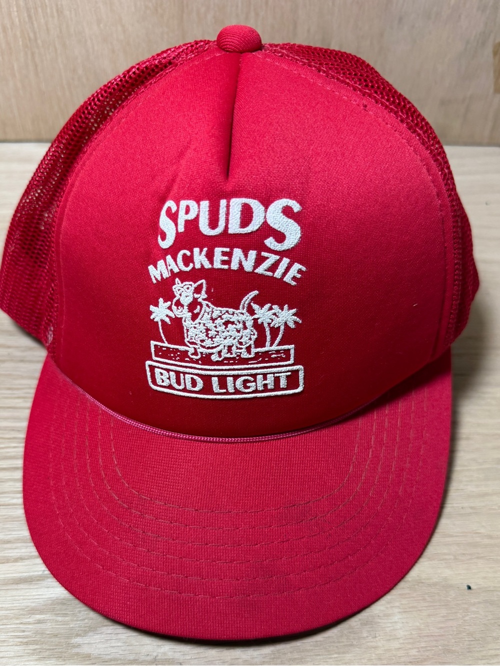Vintage Spuds Mackenzie Bud Light Hat Ball cap red